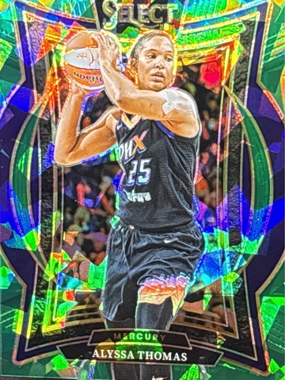Panini Select Alyssa Thomas Holographic Basketball Green Parallel Prizm